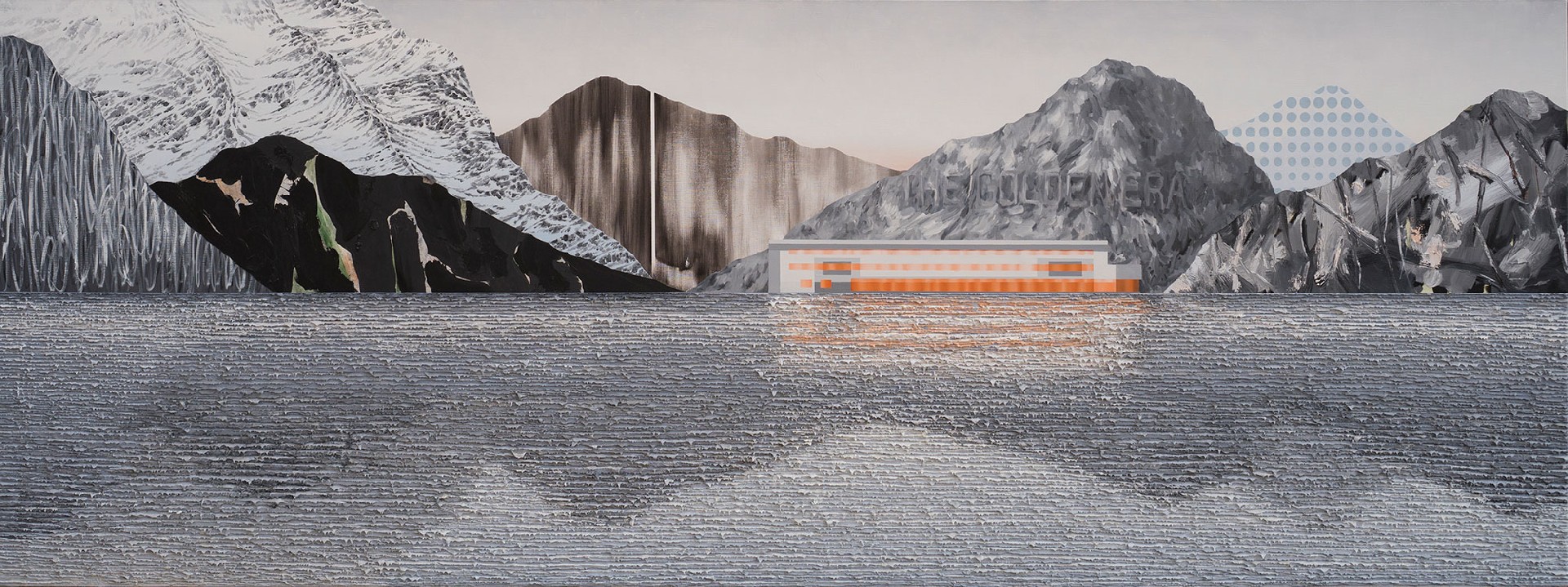 Swaying in the afterglow of idealism, oil on canvas, 100x280cm, 2020