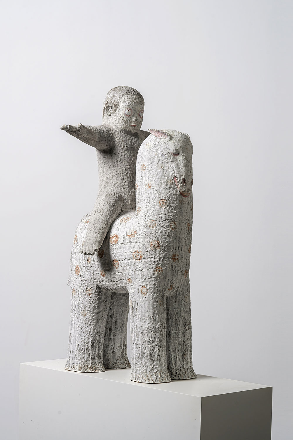 Horse and Human, Pottery, H120cm, 2024