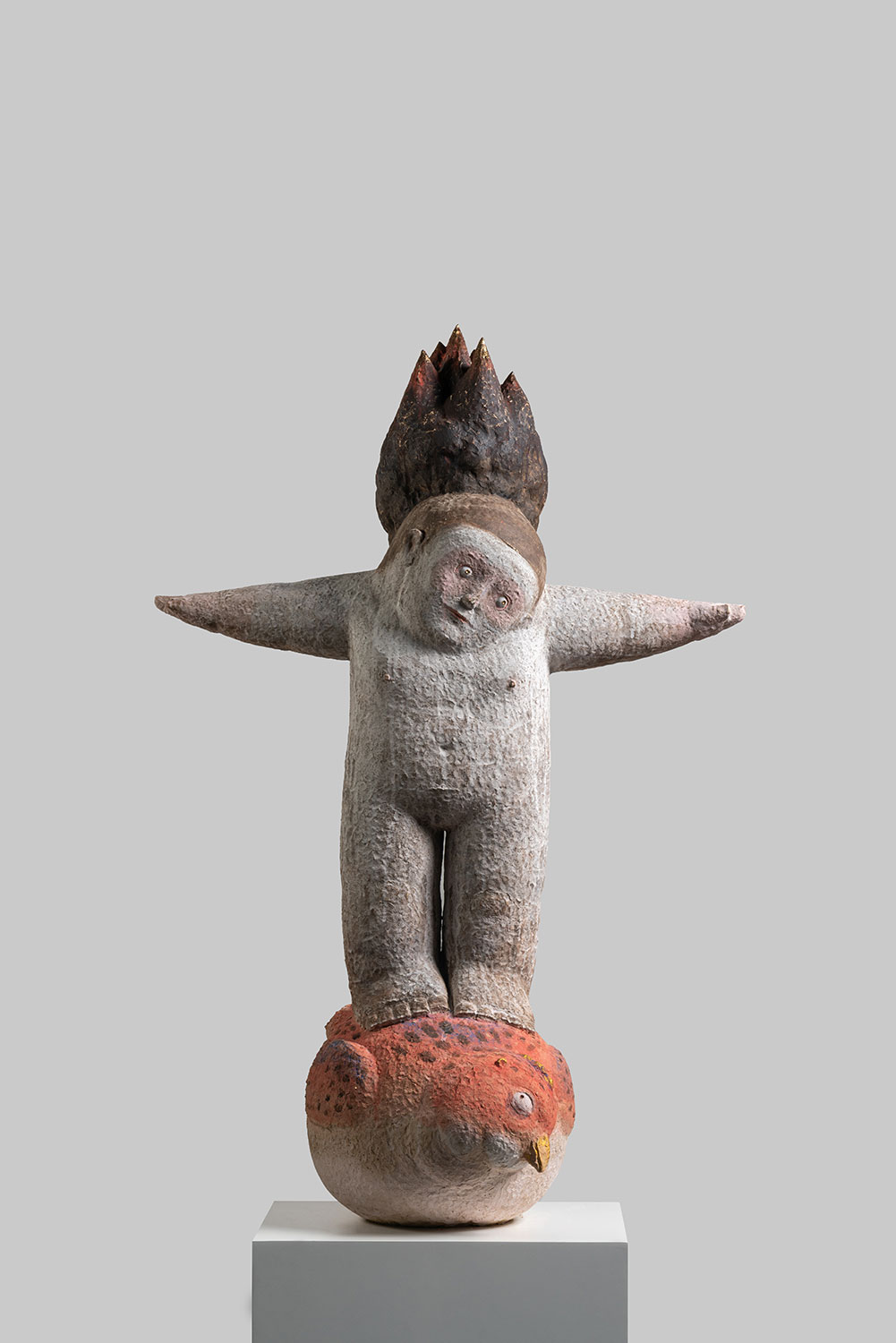 Man and Bird, Pottery, 84x47x120cm, 2025